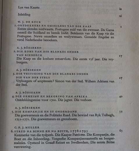 500 jaar Suid-Afrikaanse geskiedenis deur Prof. C.F.J. Muller