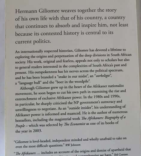 Hermann Giliomee historian. An Autobiography