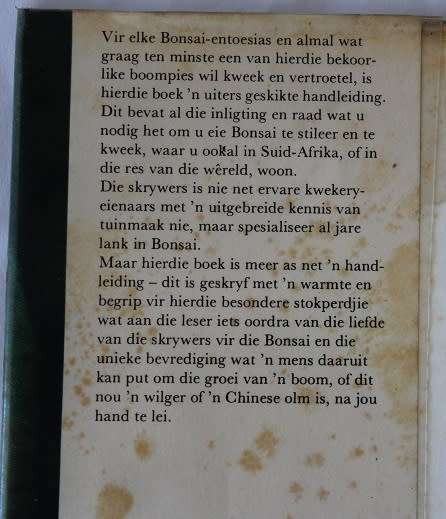 Die Suid-Afrikaanse Bonsai-Boek deur Doug Hall en Don Black