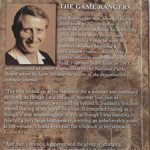The Game Rangers by Jan Roderiges. Signed !!