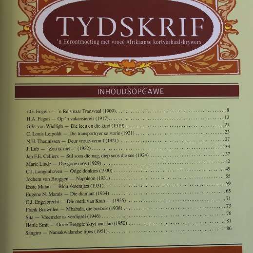 Tydskrif. Redakteur: Daniel Hugo. 'n Herontmoeting met vroeë Afrikaanse kortverhaalskrywers.