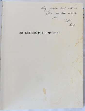My erfenis is vir my mooi deur Dr. G.C.P. van der Vyver.