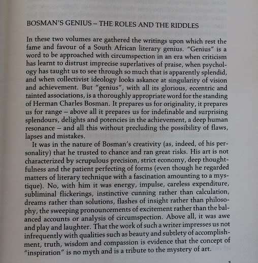 The Collected Works of Herman Charles Bosman