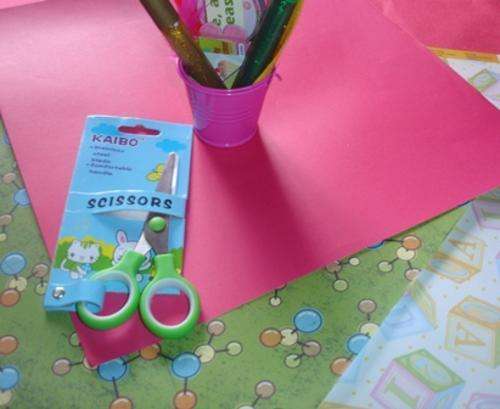Funky Scrapbook Bucket with goodies