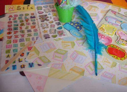 Love and Baby Scrapbook Kit (Bucket of Goodies Included)