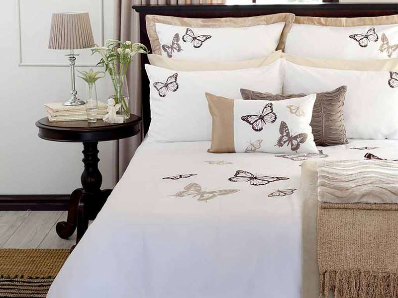 Embroided Butterfly Duvet (Queen)