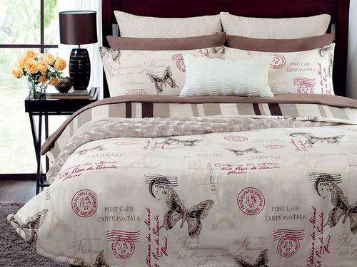 HOT Paris Butterfly Comforter Cover Set (Queen)
