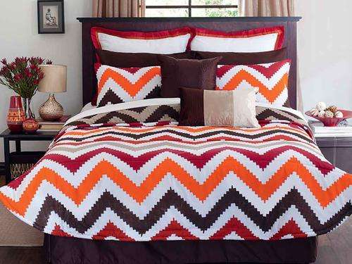 AFRICAN ZIG ZAG COMFORTER SET (DOUBLE)