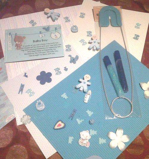 BABY BOY SCRAPBOOK KIT (no additonal shipping)