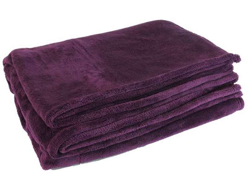PLUM FLEECE BLANKET (DBL)