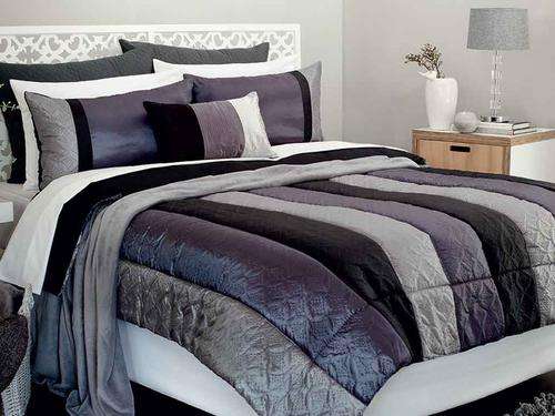 TAFETTA EMBOSSED COMFORTER SET (QUEEN)