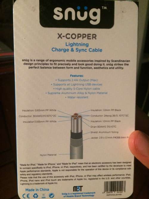 High Quality "X-Copper" iPhone Lightning Cable