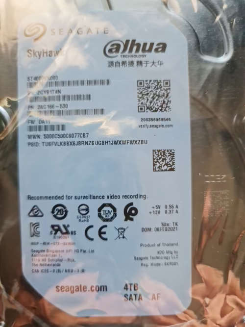 Seagate Skyhawk 4Tb Surveillance drive