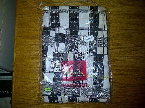 Mens White/Black Quicksilver Board shorts, size 36