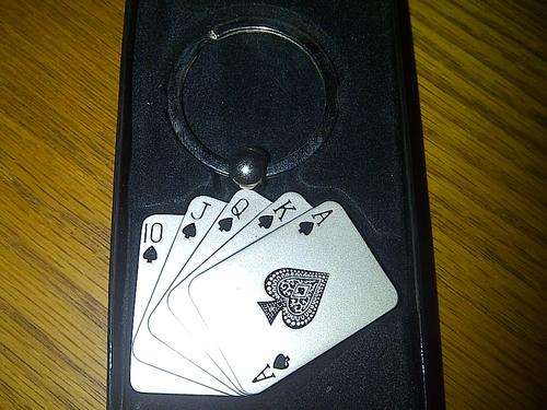 Royal flush keyring