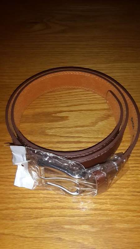 Mens XL brown leather belt