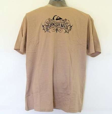 Mens Beige Quiksilver T-shirt - X Large