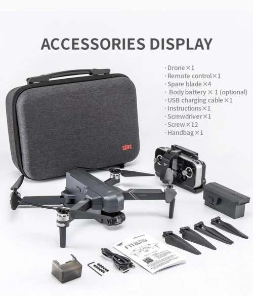 SJRC F11 4K Pro 5G 3Battery+CarryCase WIFI FPV GPS With 4KHD Camera 2-Axis Gimbal Foldable RC Drone.