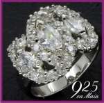 STUNNING WEDDING RING GENUINE .925 STERLING SILVER RING