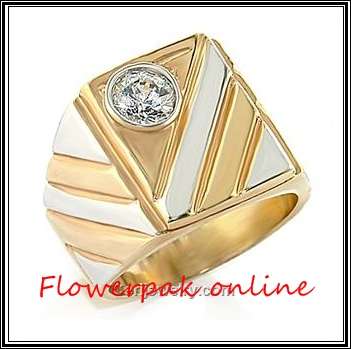 Two tone clear lab created diamond on this stunning gents wedding ring GP