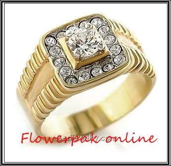 Donny - clear lab created diamond on this gorgeous gents wedding ring GP