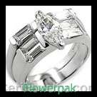 Stunning 1.2ct diamond weddingring cladded in 14kt w/gold size 7