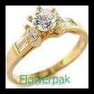 Amazing 1.2ct diamond engagement ring cladded in 14kt gold size 7