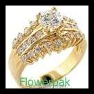 1 YEAR GUARANTEE! Stunning 0.5ct CZ diamond overlaid in 24kt GOLD size 8