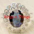 **R2100.00** SOLID .925 SILVER SAPPHIRE QUARTS RING SIZE 8