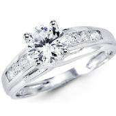 Trellis 14K White Gold CZ Ring
