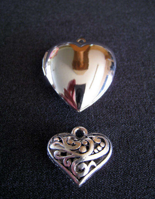 Silver Heart Locket & Tibetan Silver Heart Pendant