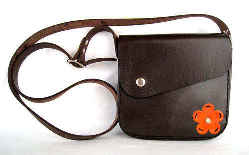 A LOVELY GENUINE LEATHER SLING BAG - Large