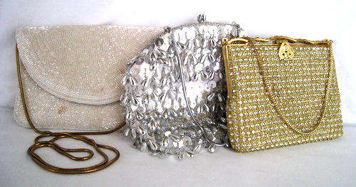 SET of 3 VINTAGE PURSES from the 50's & 60's