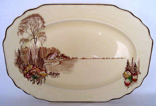 A VINTAGE SERVING PLATTER- LOT 2 - MYOTT SON & CO - ENGLAND