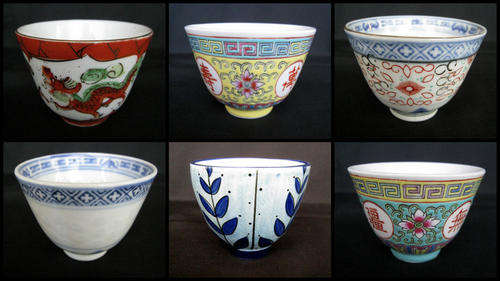 A VINTAGE SET OF 6 ORIENTAL TEA BOWL for YOUR COLLECTION!!