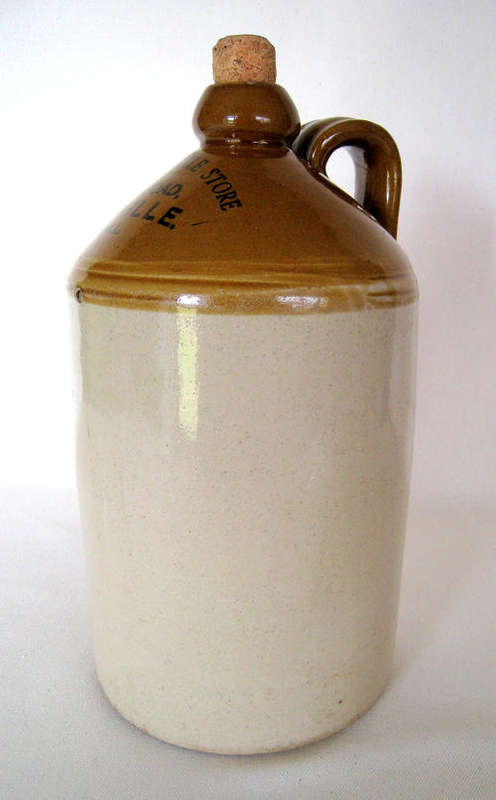Large Stoneware Ginger Beer Bottle, 1 Gallon, Bellville