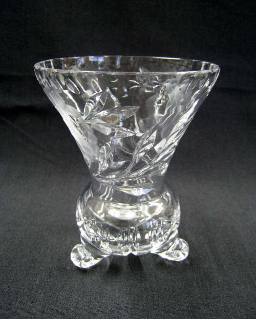 Exquisite small Rose Cut Crystal vase