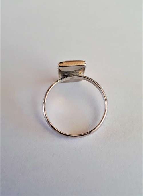 Black Onyx Sterling Silver Ring - Size M