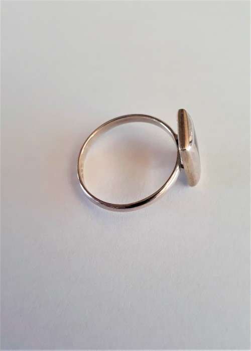 Black Onyx Sterling Silver Ring - Size M