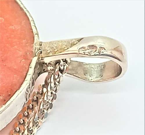 Sterling Silver Cameo Pendant with Sterling Silver Chain