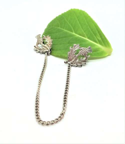 Vintage Costume Silver-tone Sweater Clips B