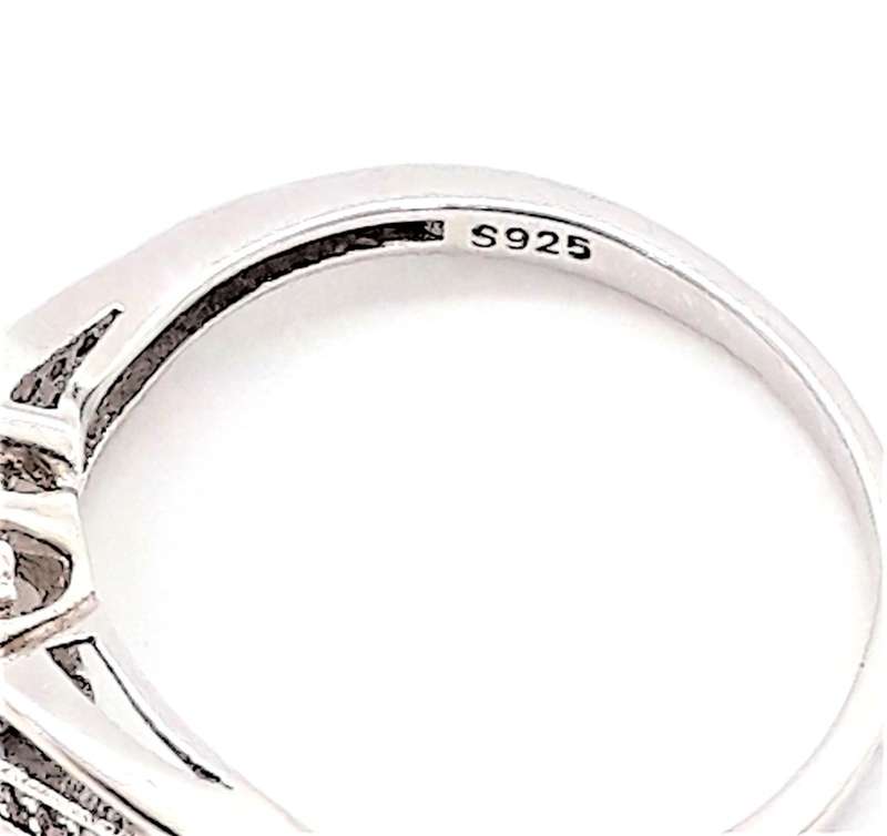 Daisy Cubic Zirconia Sterling Silver Filled Ring