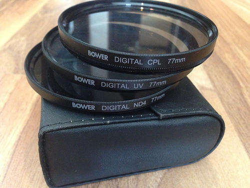 Bower UV, CPL, ND4, DHD filters 77mm