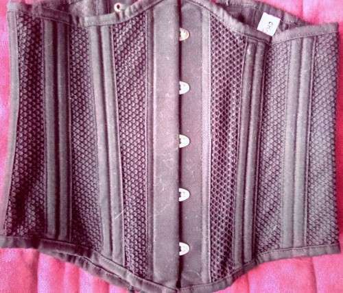 HIGH QUALITY Black Fishnet Underbust Corset