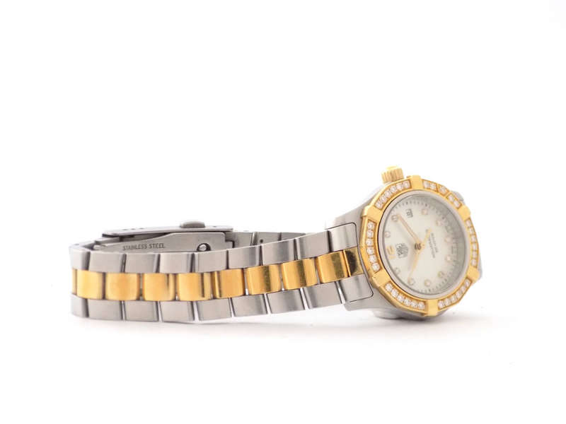 Tag Heuer Aquaracer Lady Two-Tone Diamonds Quartz Watch (Pre Owned)