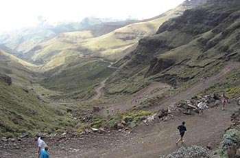 Looking down from half way