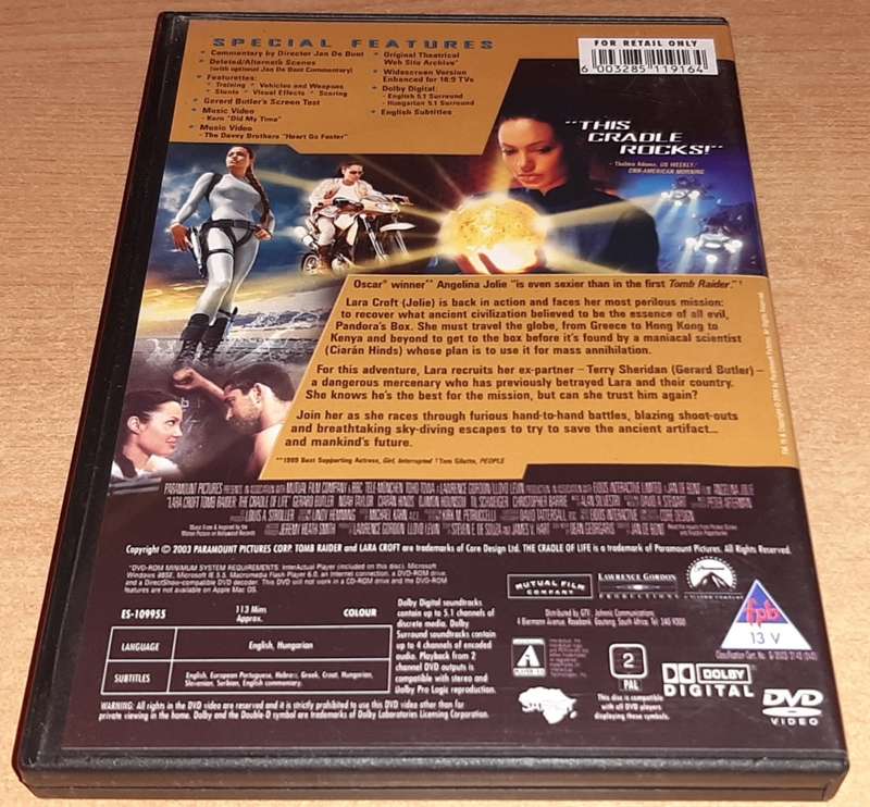 Lara Croft Tomb Raider 2 The Cradle Of Life (DVD)