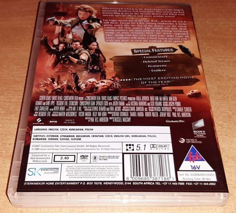 Resident Evil Extinction (DVD)