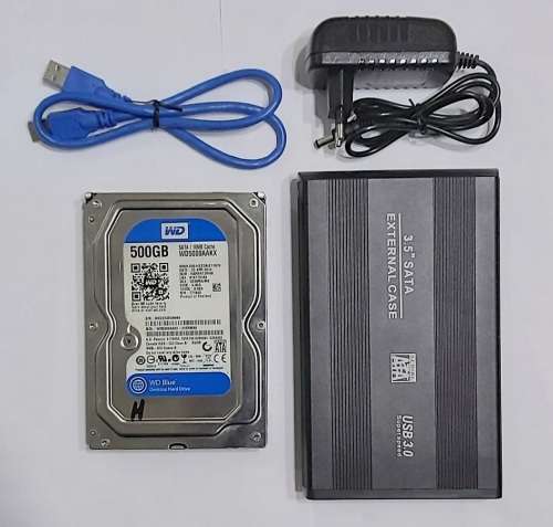 EXTERNAL DRIVE (CASE + 500GB HARD-DRIVE) WITH FREE SHIPPING!