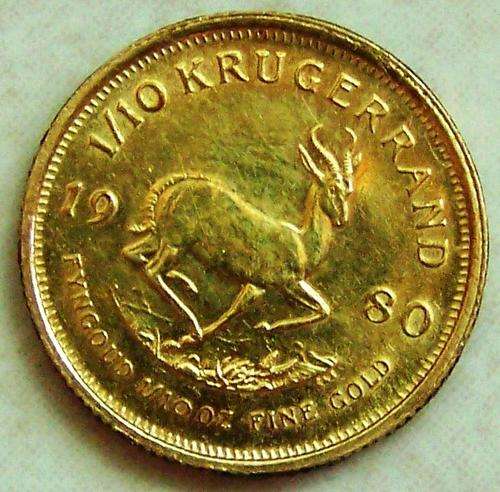1/10 Oz Kruger Rand 1980